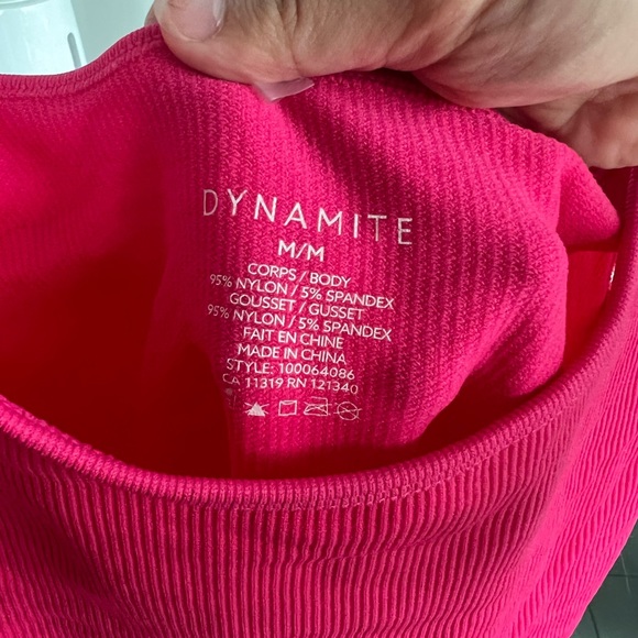 Dynamite hot pink tank bodysuit (M) - never worn - Picture 2 of 2